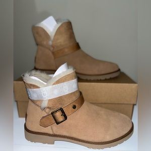 Romely short buckle ankle boots in chestnut